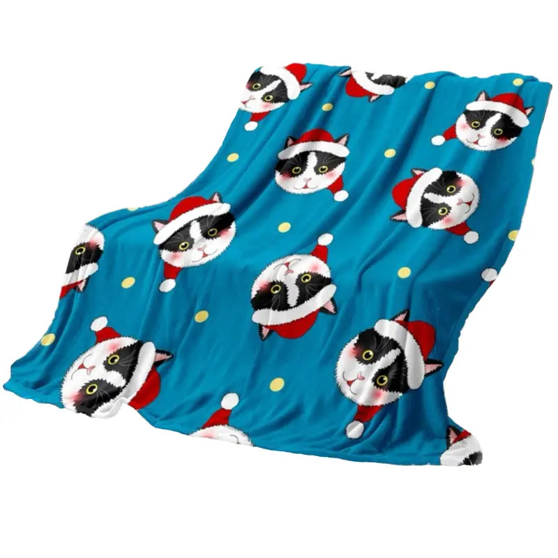 1 Pack Throw Blanket, Blanket, Christmas, Microfiber, Flannel, Lightweight, Soft, Comfortable, 51in x 60in, Washable